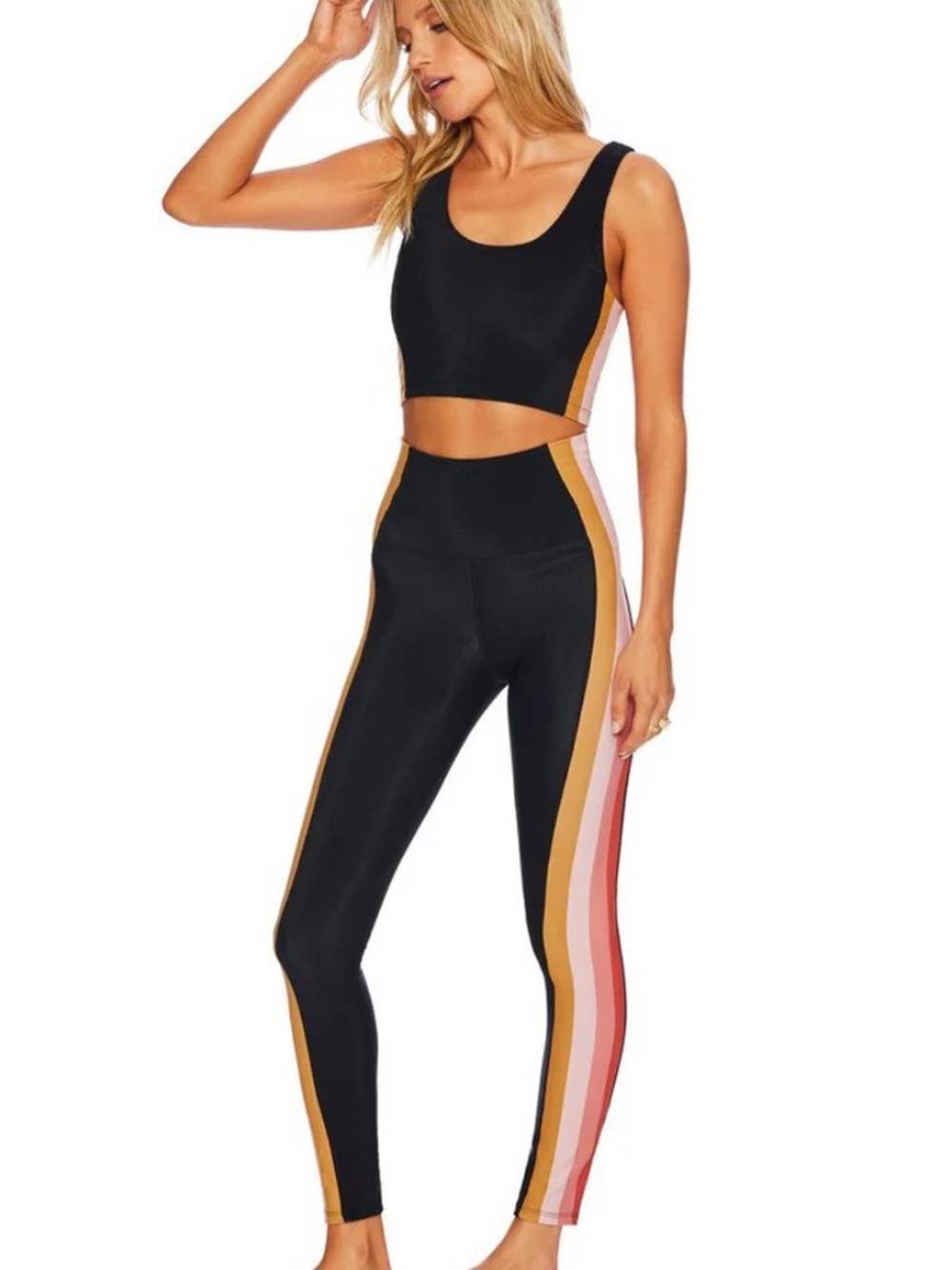 Beach Riot Coral Stripe Set